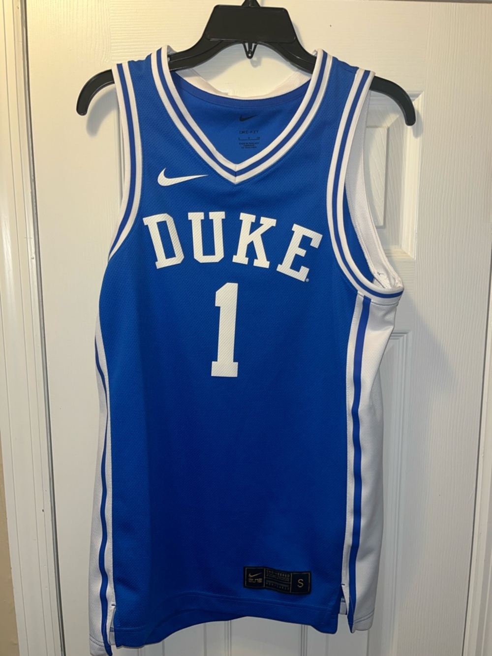 Nike Duke #1 Basketball Jersey - Royal Blue/White